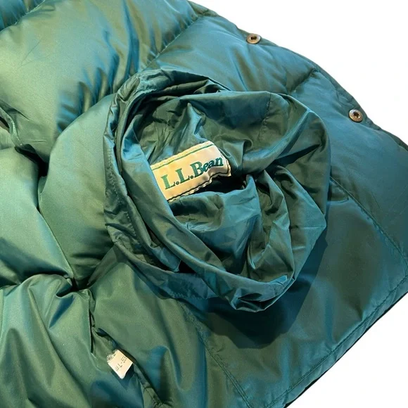 L.L. BEAN | Vintage Men’s Green Goose Down Packable Puffer - Sz Large Regular - Picture 9 of 12